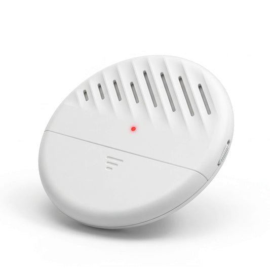 TremShield vibration sensor alarm in white, a peel and stick window alarm