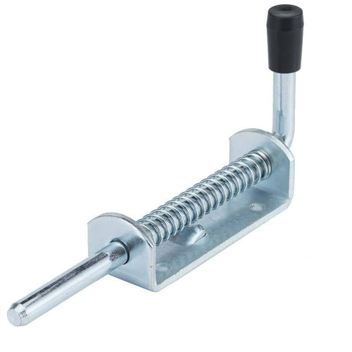 Zinc-plated spring-bolt garage door slide latch with PVC-covered handle