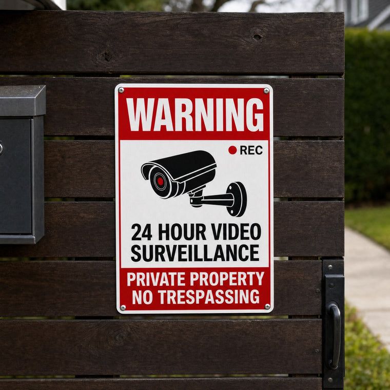 24-Hour Surveillance Warning Sign (Aluminum)