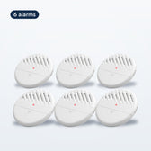 Six white TremShield vibration alarms arranged in two rows, the TremShield 6-Pack